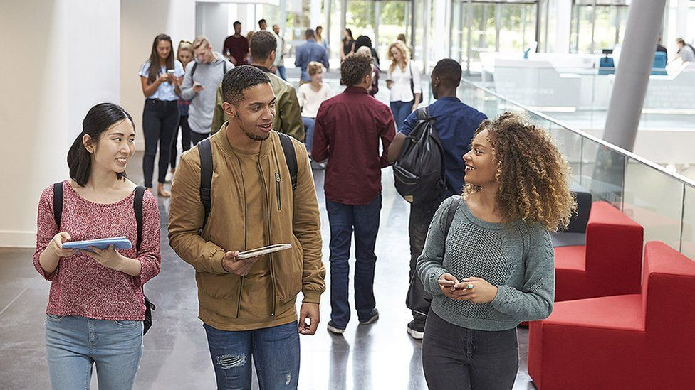 A group of students at a university campus in the UK - UK Tightens International Student Dependents