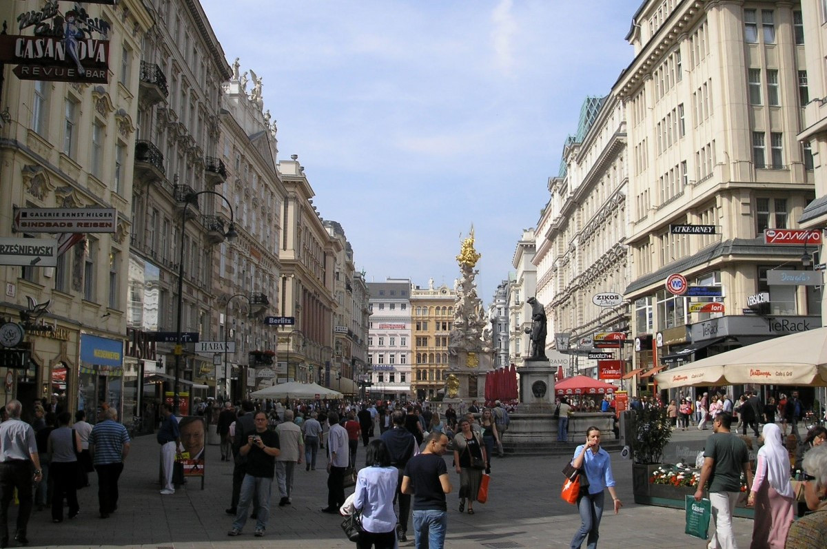 Garden street in Vienna, Austria -  Population Surge in Austria