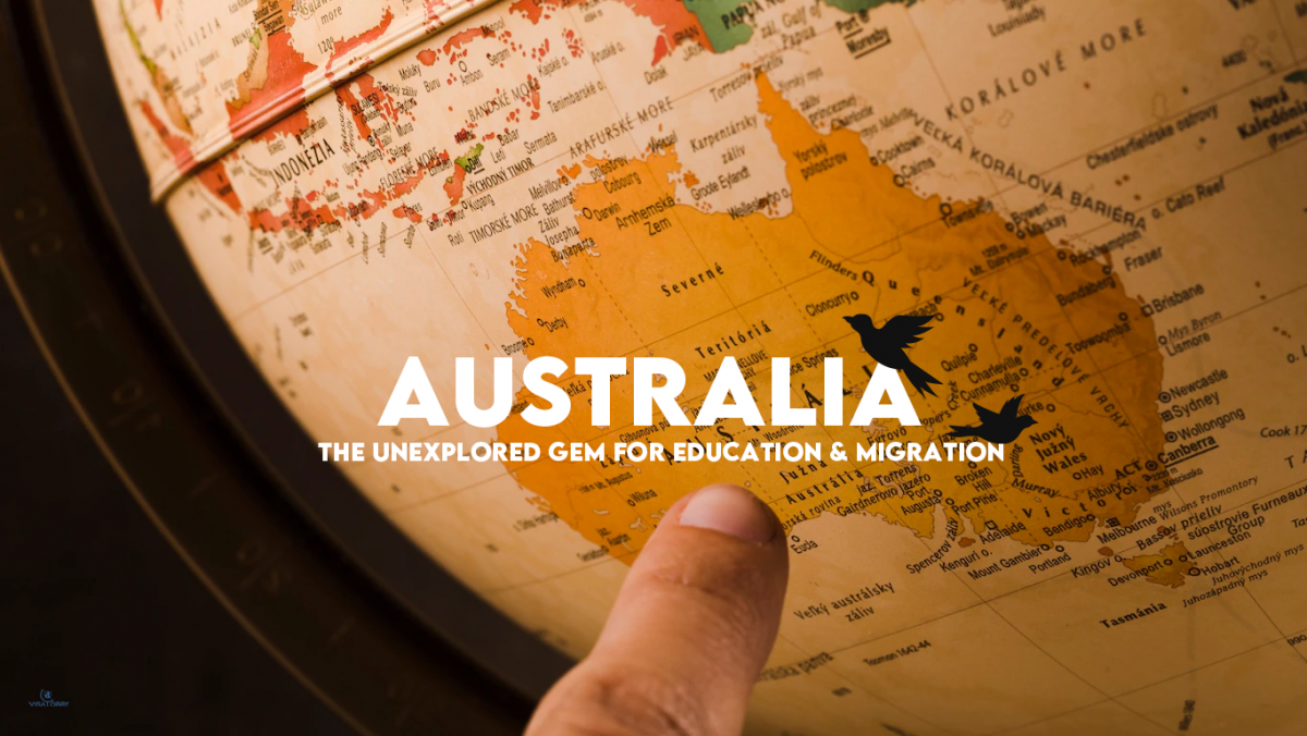 Aerial view of Australia on Map Australia - The Unexplored Gem For Education & Migration