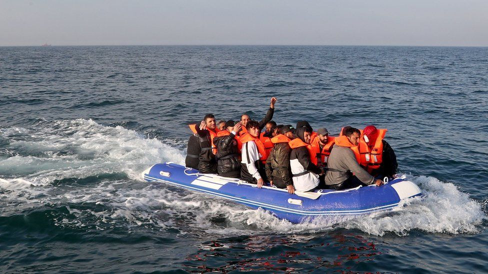 Migrants entering the UK through a boat - 755 Migrants Arrive UK on Busiest Day this Year