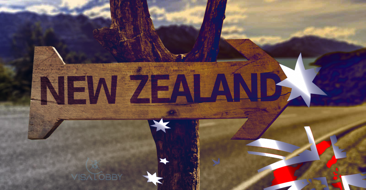 Direction sign with New Zealand written over it - New Zealand economic migration