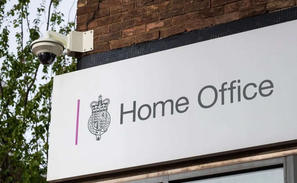 An image showing the sign board of the Home Office in the UK - Immigration staff to show empathy