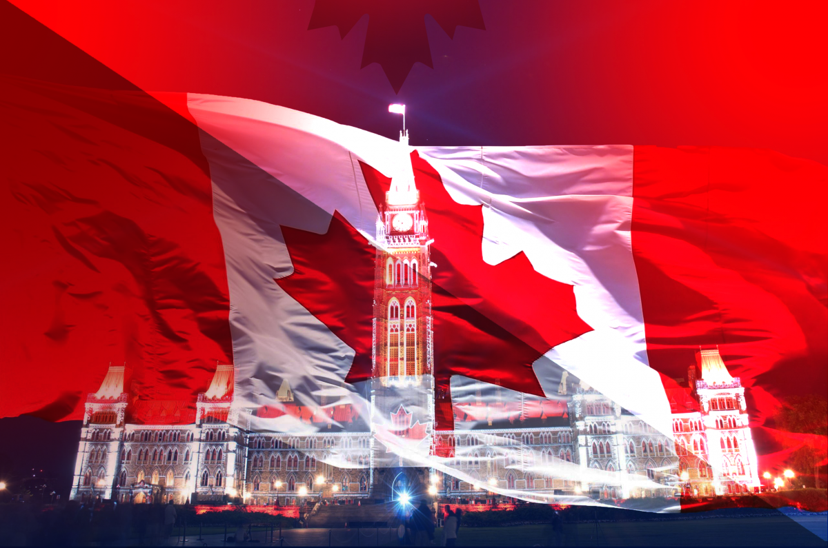 Canada's flag & Peace Tower -  Canada Visa and Immigration