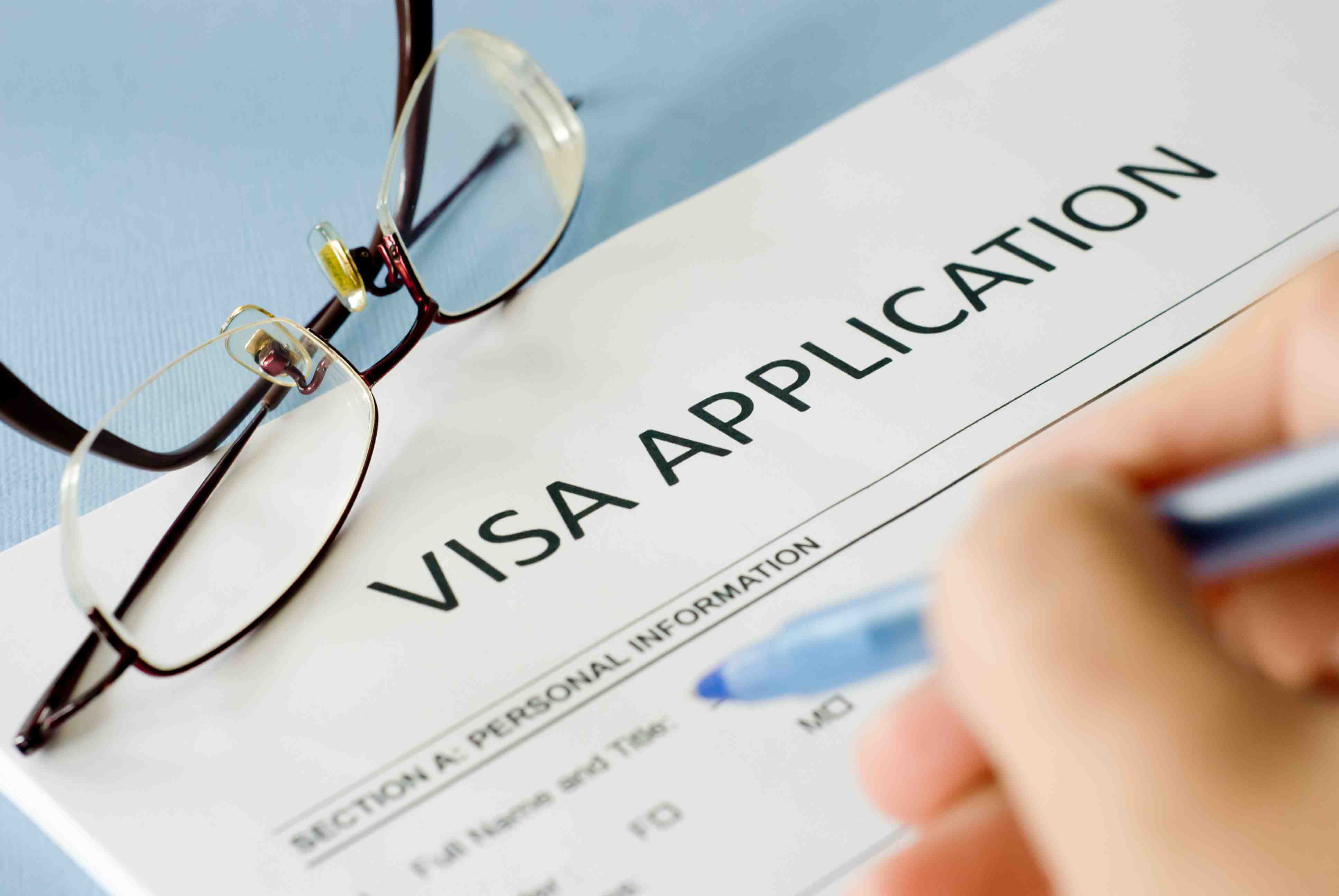 A visa application form to be filled - A Guide to Spouse Visa Interviews