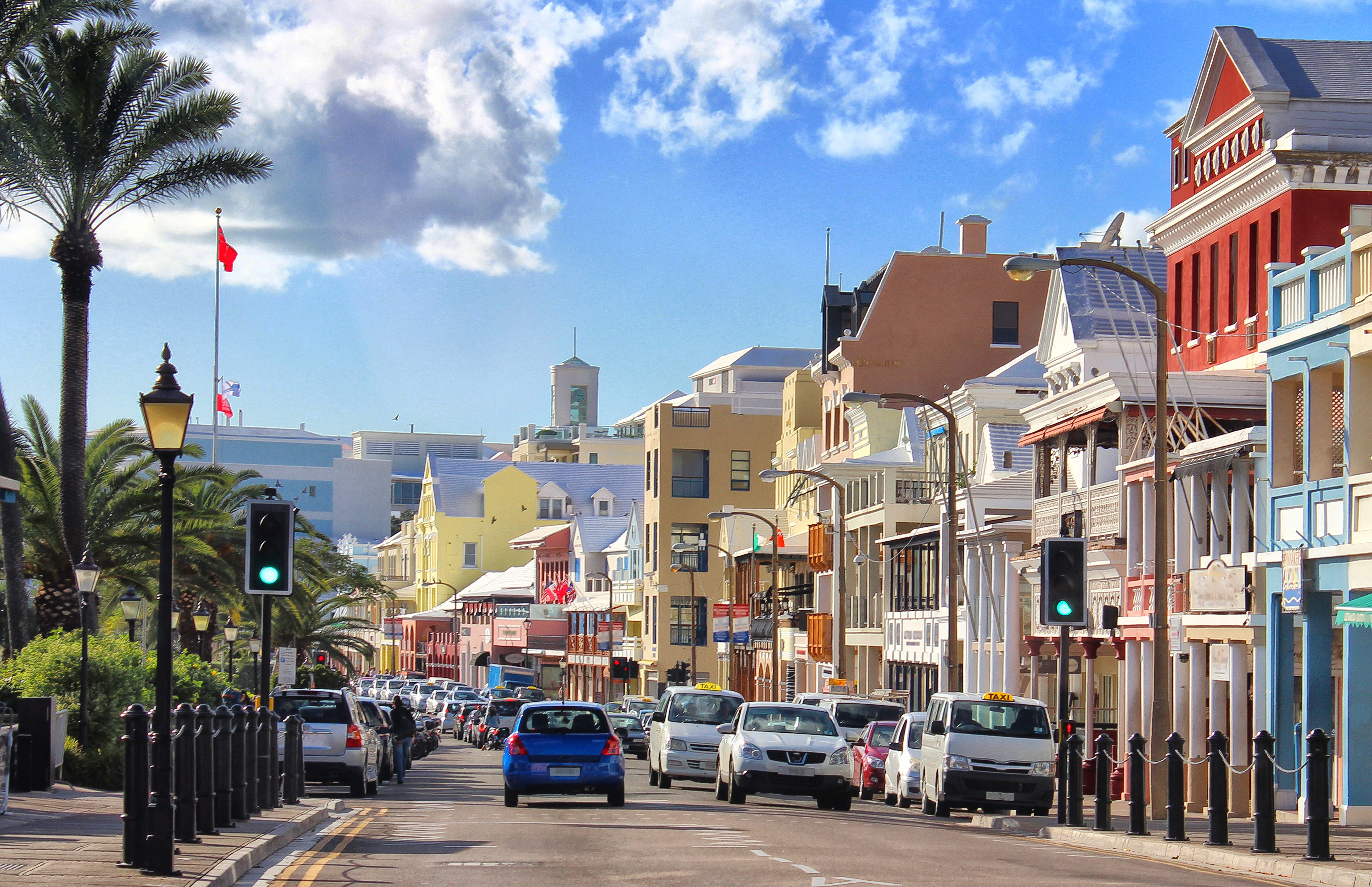 An image of a street in Bermuda -  Countries Offering Digital Nomad Visas For Less Than $1500