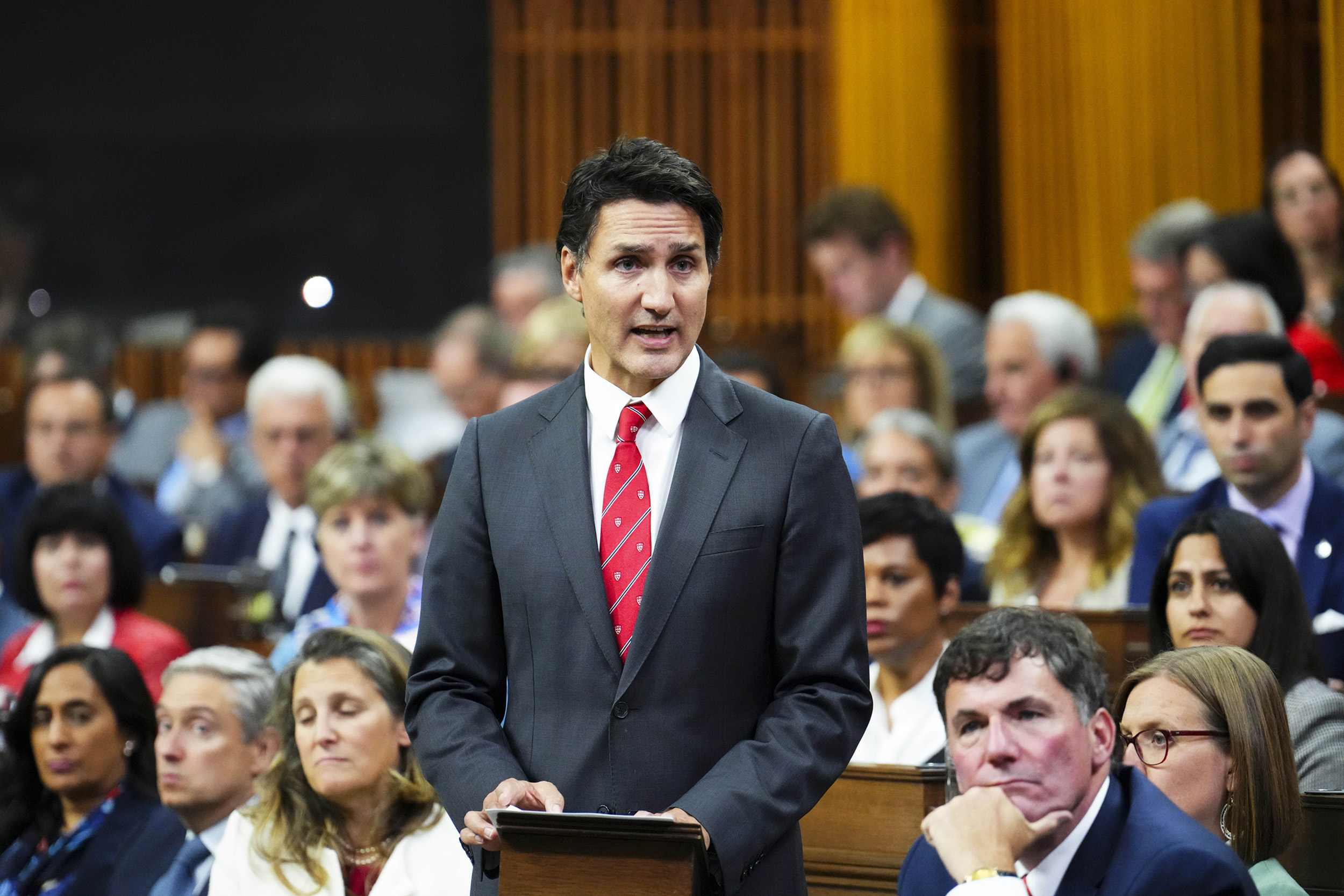 Justin Trudeau while adressing the pressing issue - Canadian Travelers Encounter Obstacles traveling to India