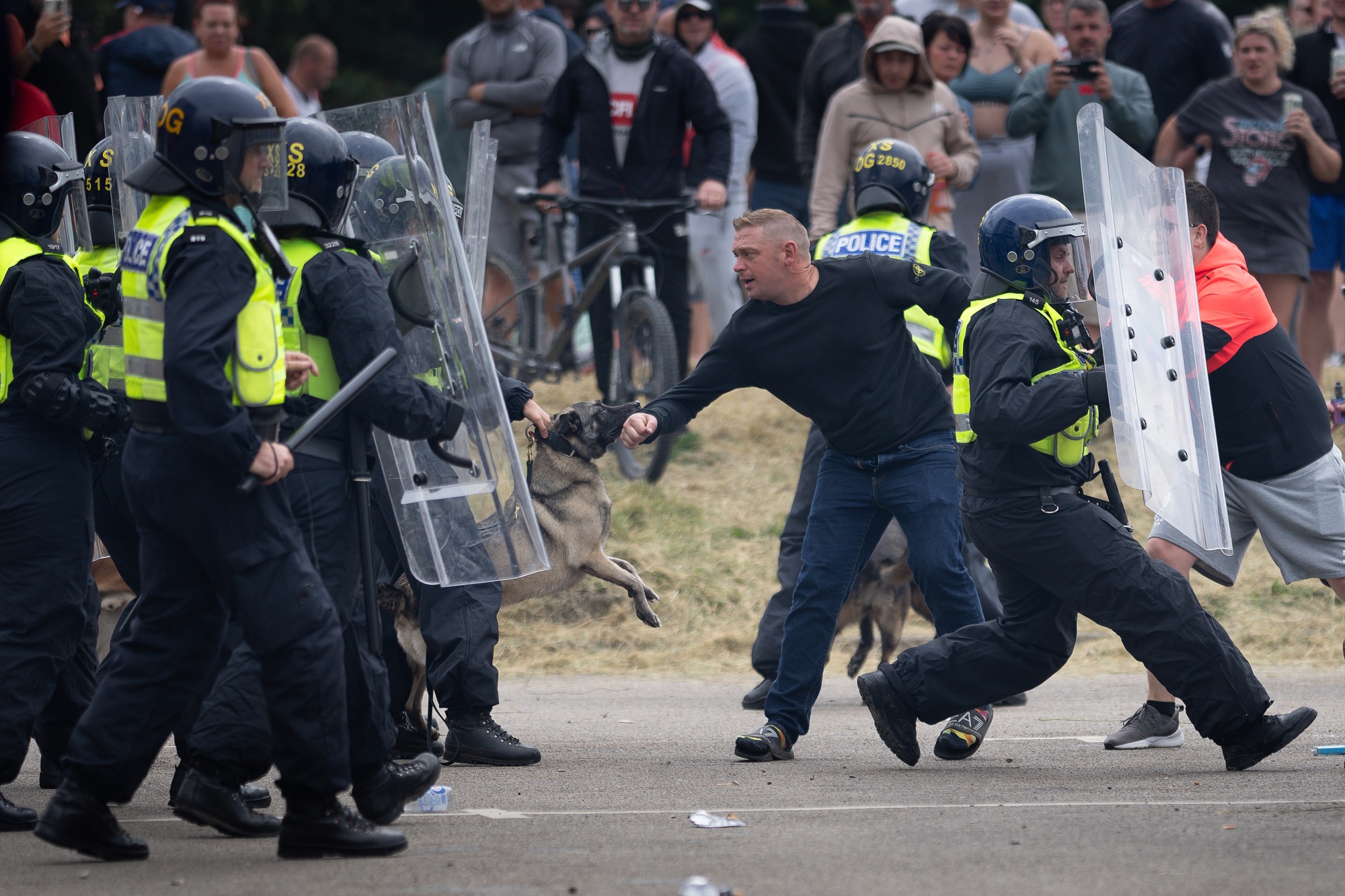 An Image from the current UK riots - Countries Issuing Travel Warnings to the UK